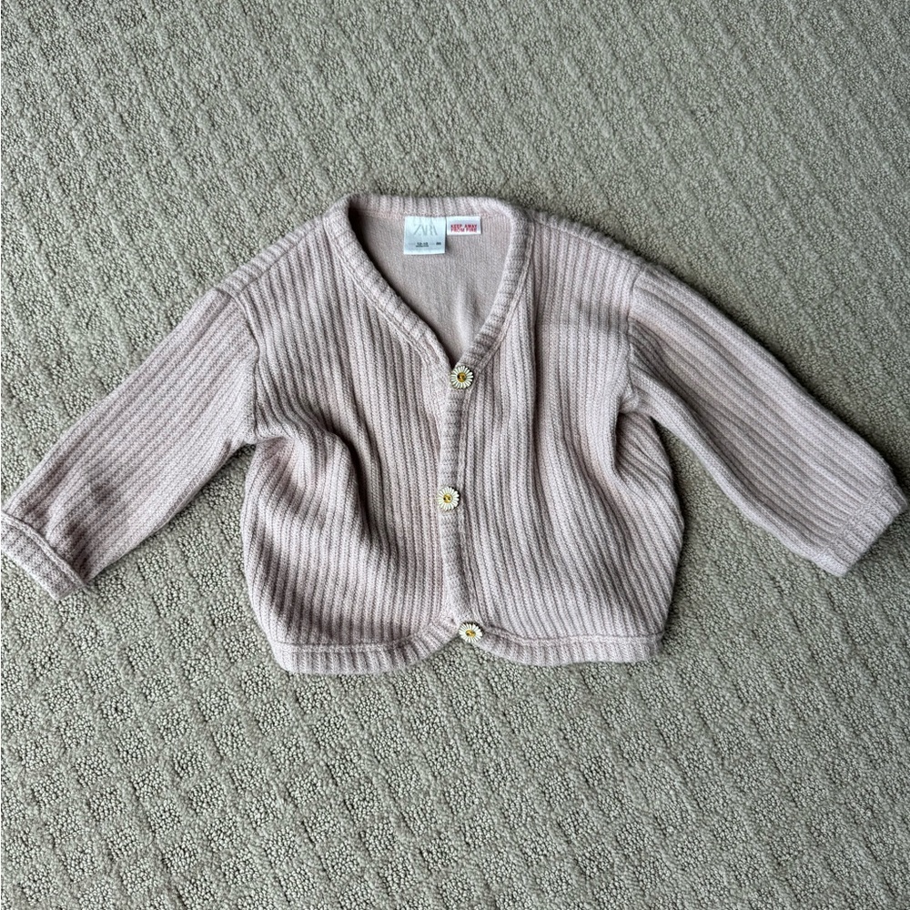 Zara Daisy Knit Cardigan Toddler Girl 12-18 months